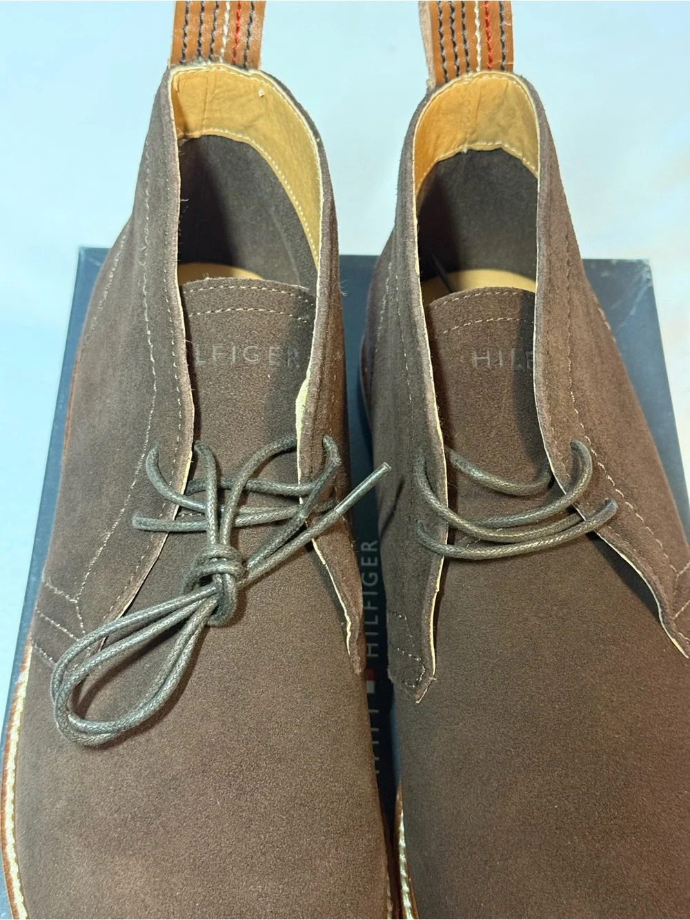 New Tommy Hilfiger Upper Leather Brown Boots. Size 9.5